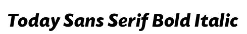 Today Sans Serif Bold Italic