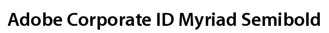 Adobe Corporate ID Myriad Semibold