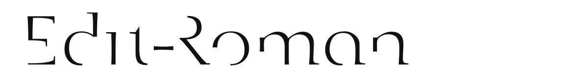 Edit-Roman original font preview