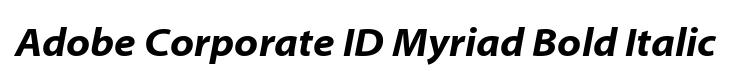Adobe Corporate ID Myriad Bold Italic