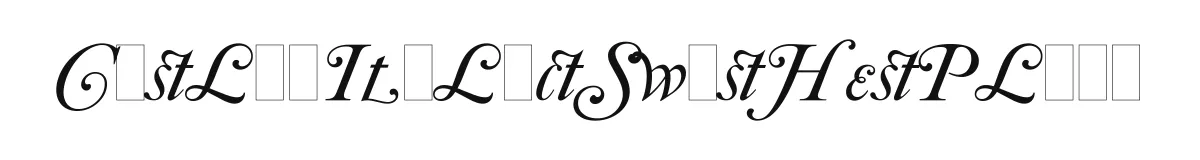 CaslonItalicSwashesPlain original font preview