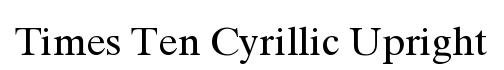 Times Ten Cyrillic Upright