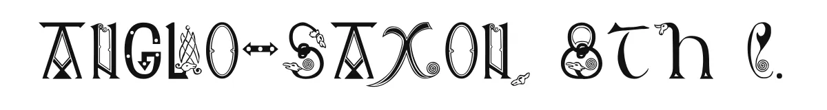 Anglo-Saxon, 8th c. original font preview