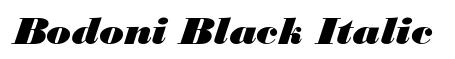 Bodoni Black Italic