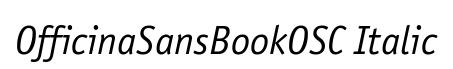 OfficinaSansBookOSC Italic