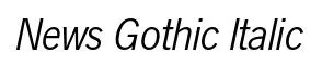 News Gothic Italic