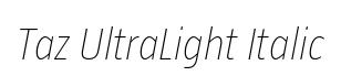 Taz UltraLight Italic