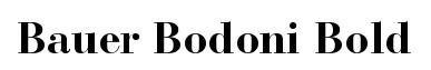 Bauer Bodoni Bold