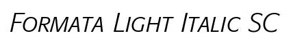 Formata Light Italic SC