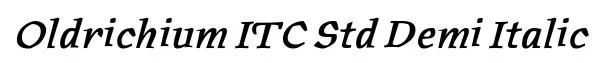 Oldrichium ITC Std Demi Italic