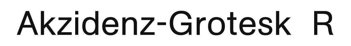 Akzidenz-Grotesk  R original font preview