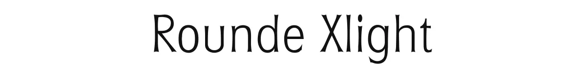 Rounde Xlight original font preview