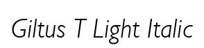 Giltus T Light Italic