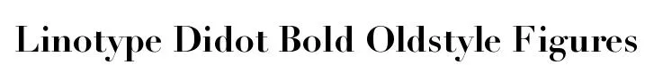 Linotype Didot Bold Oldstyle Figures