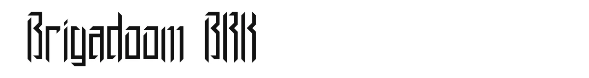 Brigadoom BRK original font preview