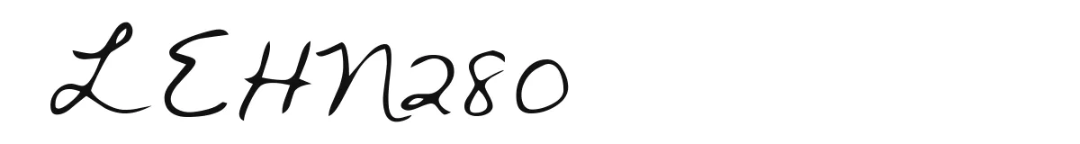 LEHN280 font preview