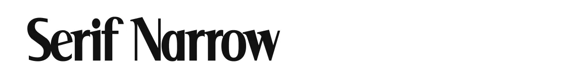 Serif Narrow original font preview