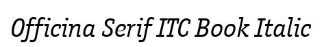 Officina Serif ITC Book Italic