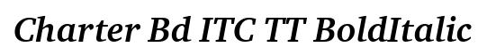 Charter Bd ITC TT BoldItalic