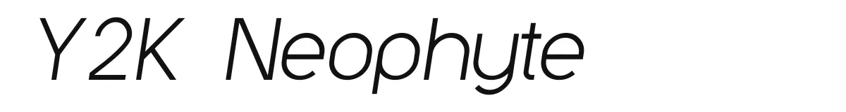 Y2K Neophyte Italic preview