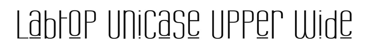 Labtop Unicase Upper Wide font preview