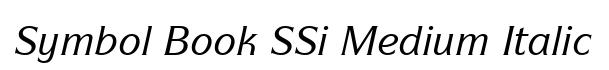 Symbol Book SSi Medium Italic