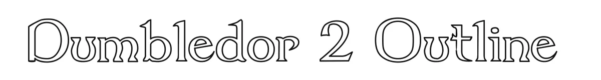 Dumbledor 2 Outline original font preview
