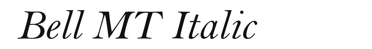 Bell MT Italic original font preview