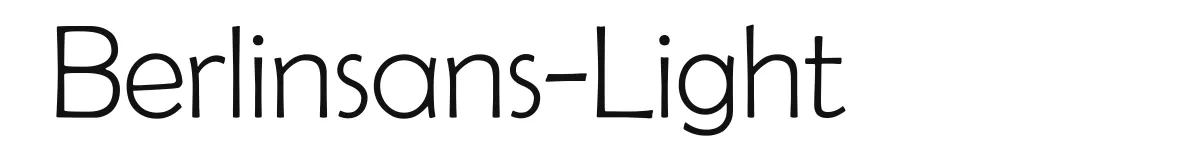 Berlinsans-Light font preview