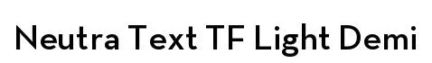 Neutra Text TF Light Demi