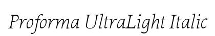 Proforma UltraLight Italic