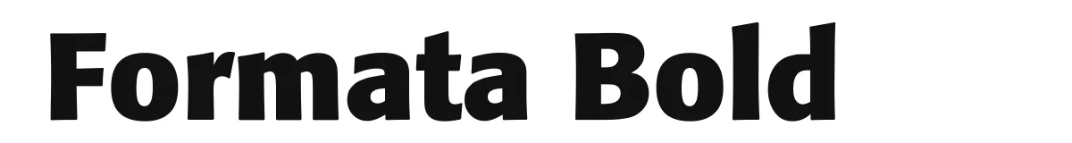 Formata Bold font preview