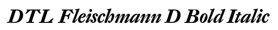 DTL Fleischmann D Bold Italic