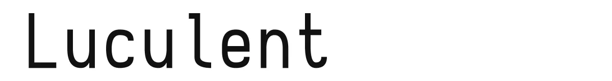 Luculent original font preview