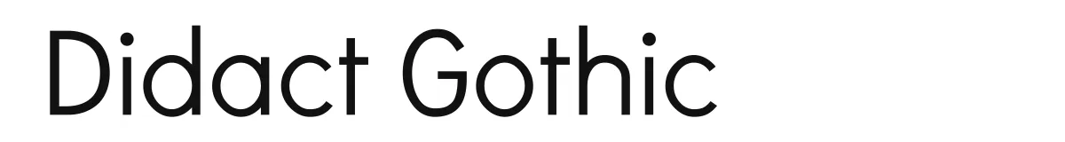 Didact Gothic original font preview