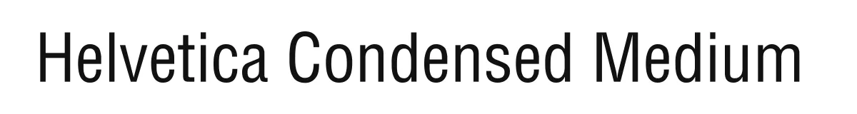 Helvetica Condensed Medium font preview