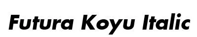 Futura Koyu Italic