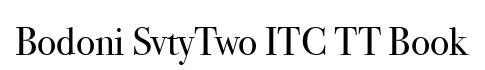 Bodoni SvtyTwo ITC TT Book font preview