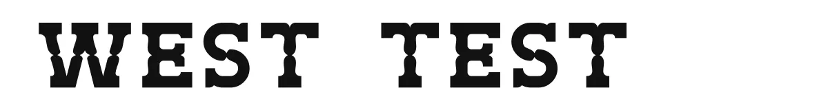West Test original font preview