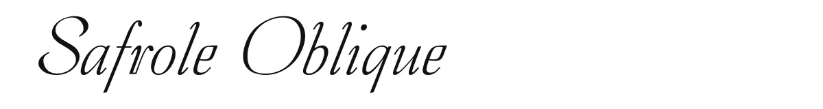 Safrole Oblique font preview