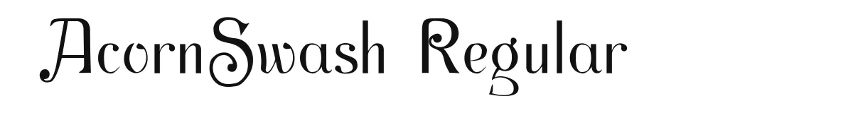 AcornSwash Regular font preview
