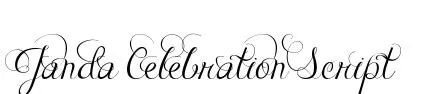Janda Celebration Script font preview