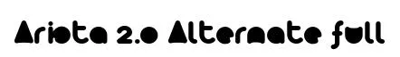 Arista 2.0 Alternate full font preview