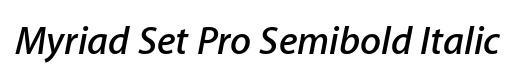 Myriad Set Pro Semibold Italic