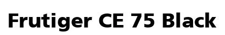 Frutiger CE 75 Black font preview