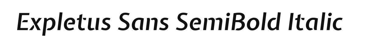 Expletus Sans SemiBold Italic original font preview