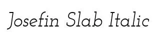 Josefin Slab Italic