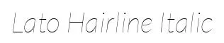 Lato Hairline Italic