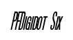 PFDigidot Six original font preview
