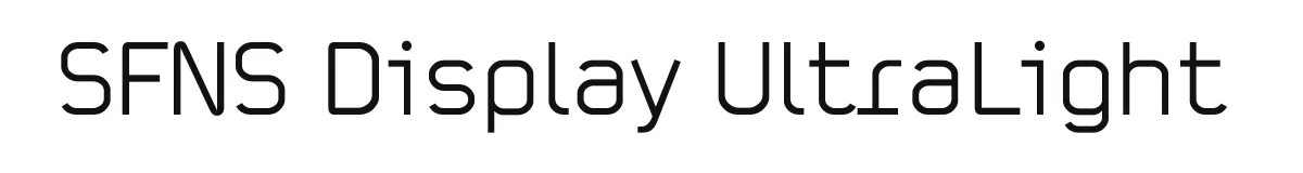 SFNS Display UltraLight original font preview